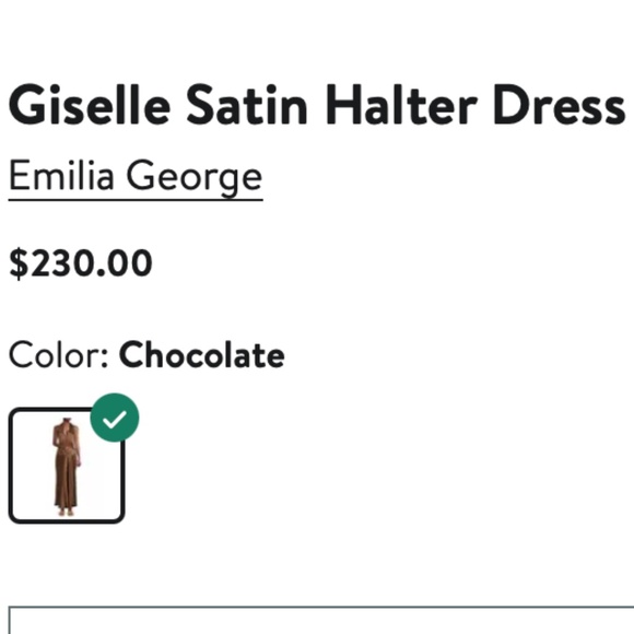 Emilia George Giselle Satin Halter Dress - Picture 4 of 6